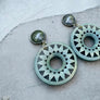 Boucles d'oreilles verre et bois MF-143 de Bijoux M Fantaisies