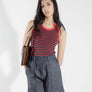 Camisole rubanier rayé rouge par Eve Lavoie