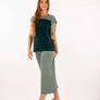 Pantalon KAMA IMPRIMÉ vert pine YB-13 par 21 Tara