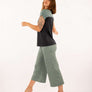 Pantalon KAMA IMPRIMÉ vert pine YB-13 par 21 Tara