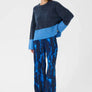 Chandail Nicky Kimmy uni 2 tons de bleu par Culture