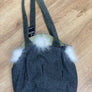 Sac à main pompons de renard recyclés par Myco Anna