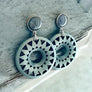 Boucles d'oreilles verre et bois MF-143 de Bijoux M Fantaisies