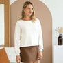 Chandail cosmopolitain ivoire par Cherry Bobin