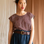 Top Sandrigo carreaux charbon et rouge de Kazak