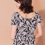 Robe Victoria feuilles noir et ivoire par Cherry Bobin