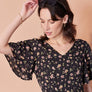 Robe Sisi fleurs et pico par Cherry Bobin