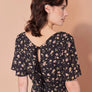 Robe Sisi fleurs et pico par Cherry Bobin
