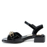 Sandale Tyra noir verni par Glamille