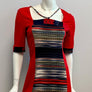 Robe rouge manches 3/4 petit par Myco Anna