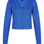 Veste Courte en tricot de bambou bleu disco de Zilch