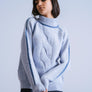 Chandail col roulé bleu de WNT