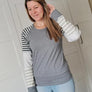 Chandail patchwork gray mom de APRT