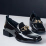 Soulier Ingrid noir verni par Glamille