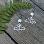 Boucles d'oreilles papillon de nuit or ou argent de Roxy Lama