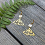 Boucles d'oreilles papillon de nuit or ou argent de Roxy Lama