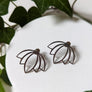 Boucles d'oreilles pin fleurs argent de Roxy Lama