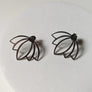 Boucles d'oreilles pin fleurs argent de Roxy Lama