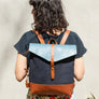Sac Windsor suède indigo et caramel de Kazak (Copie)