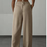 Pantalon tencel large tan de Coeur d'Éléphant