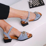 Sandale Tyra suède azure par Glamille