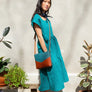 Sac Woodstock turquoise de Kazak