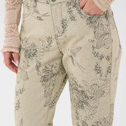 Pantalon Vatta fleur écru de Cream