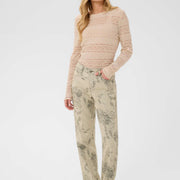 Pantalon Vatta fleur écru de Cream