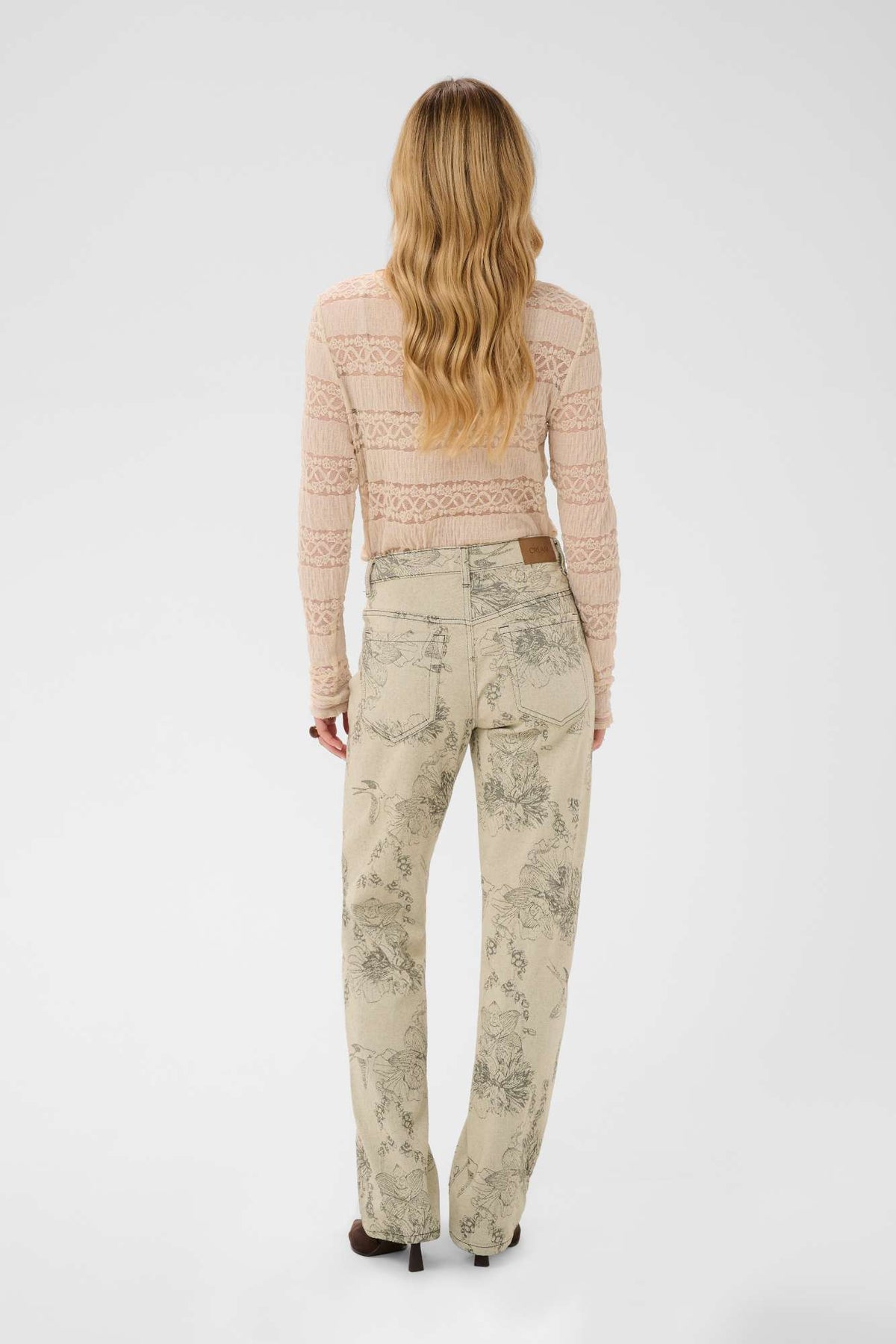 Pantalon Vatta fleur écru de Cream
