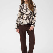 Blouse Halley motif brun de Cream