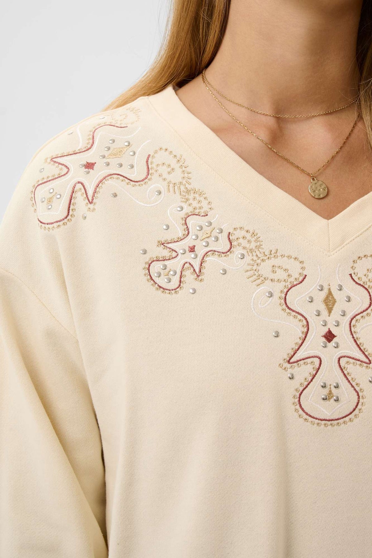Chandail Luciana bleached sand de Cream