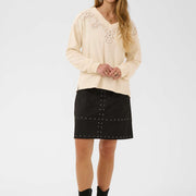 Chandail Luciana bleached sand de Cream
