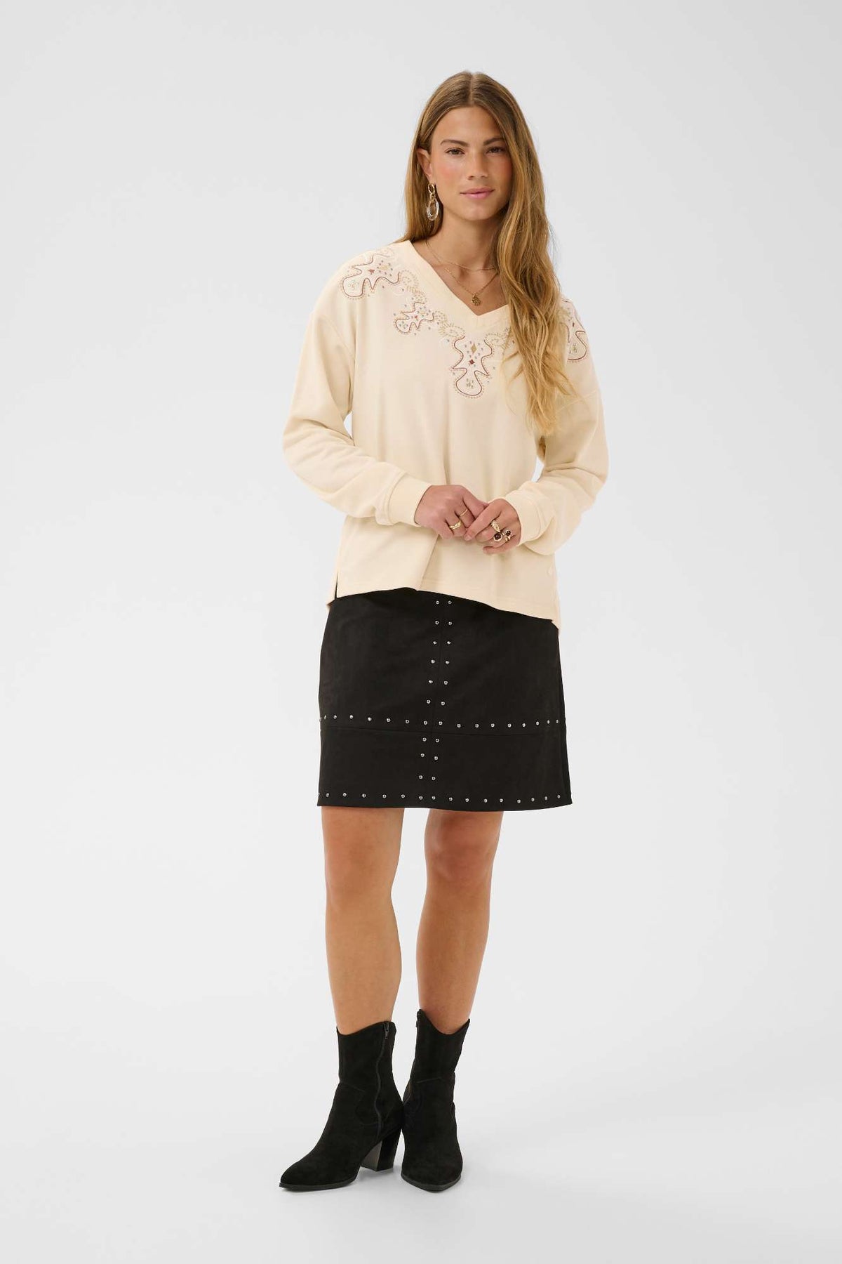 Chandail Luciana bleached sand de Cream