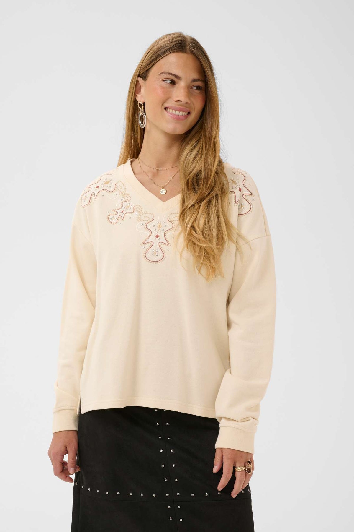 Chandail Luciana bleached sand de Cream