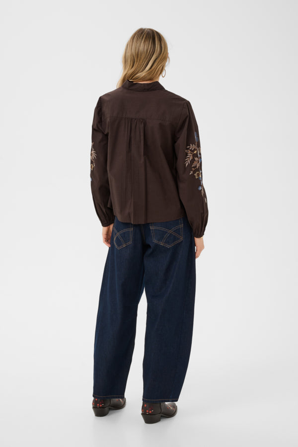 Chemisier Peonia brun java de Cream