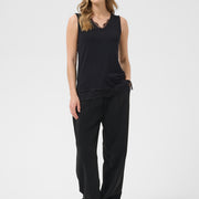 Camisole Alvaia tricot dentelle noir de Cream