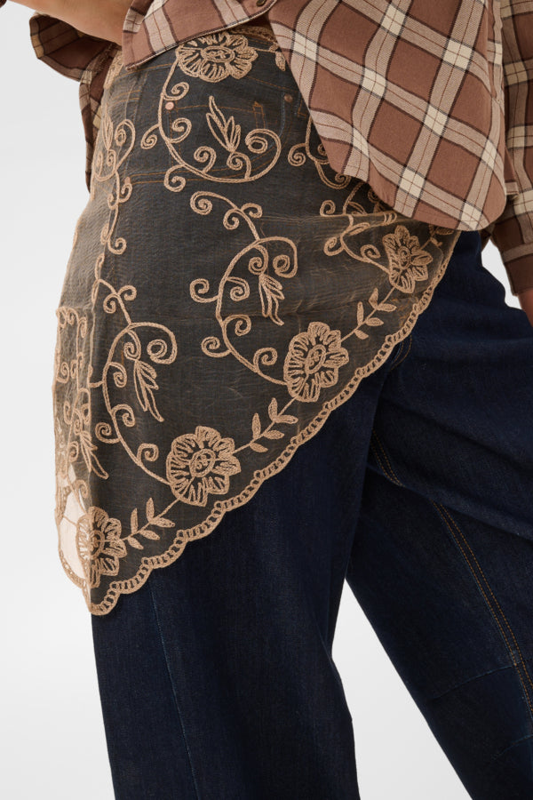Foulard de taille Lacie en dentelle crème de Cream