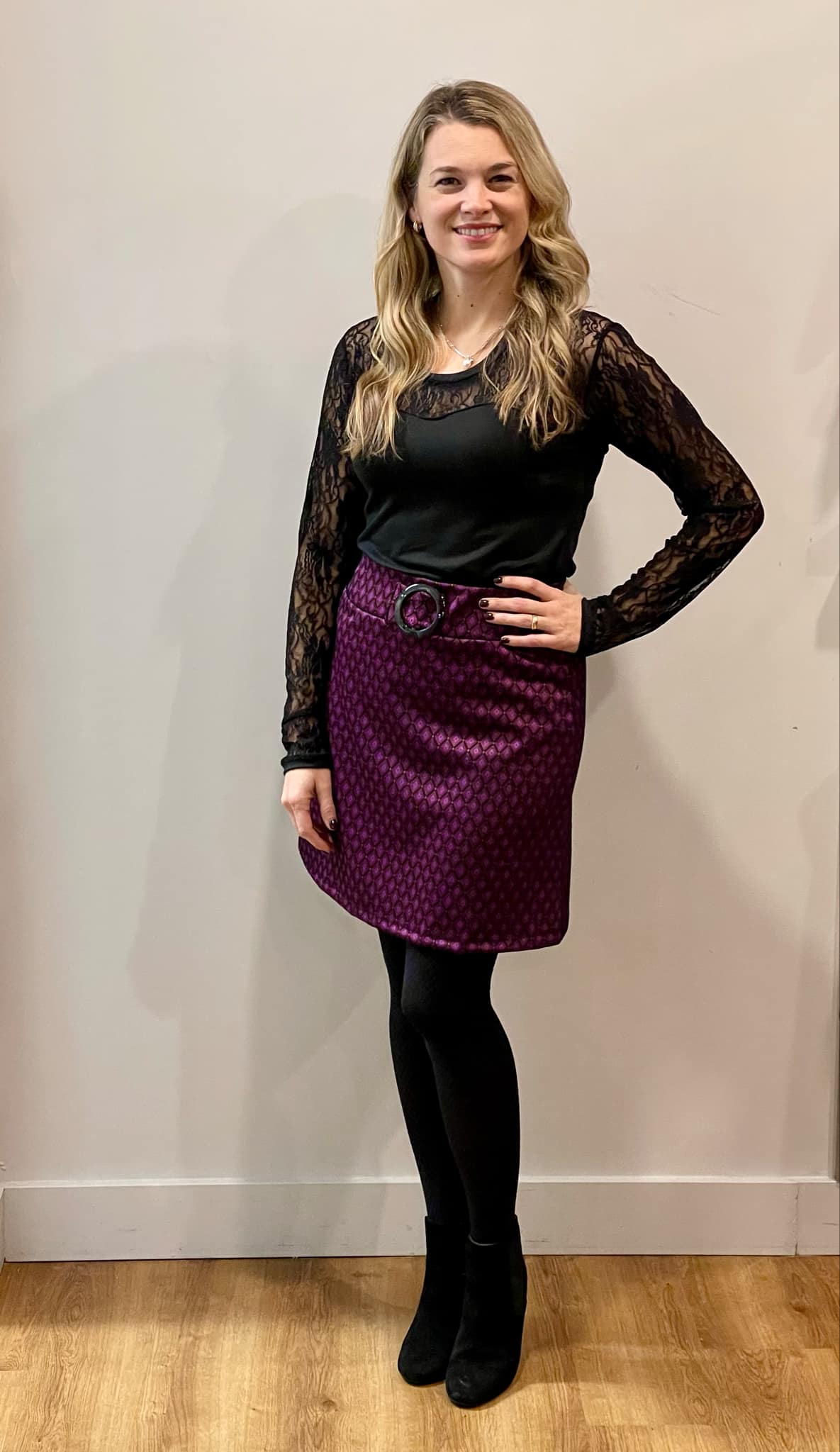 Jupe Jude fushia de Luc Fontaine