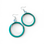 Boucles d'oreilles La rétro vert  MF-126 de Bijoux M Fantaisie