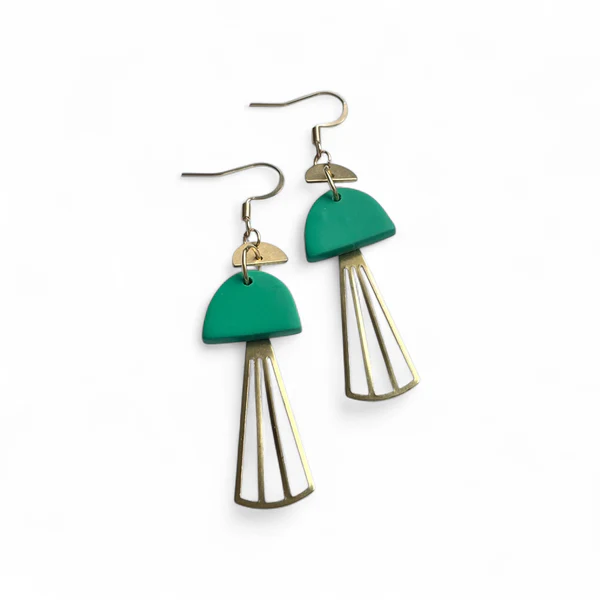 Boucles d'oreilles La petite boucle rétro verte  MF-130 de Bijoux M Fantaisie
