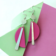 Boucles d'oreilles La rétro géométrique MF-135 de Bijoux M Fantaisie