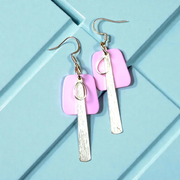 Boucles d'oreilles la rétro rose  MF-158-R de Bijoux M Fantaisie
