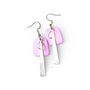 Boucles d'oreilles la rétro rose  MF-158-R de Bijoux M Fantaisie