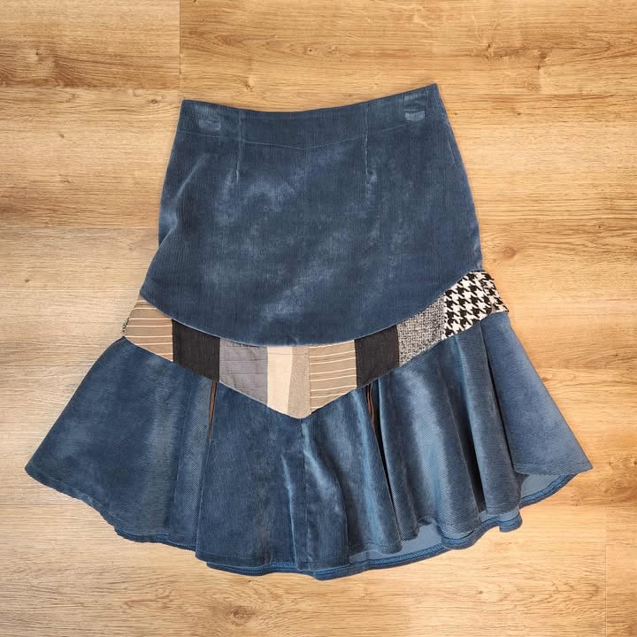 Jupe corduroy sarcelle XS par Myco Anna