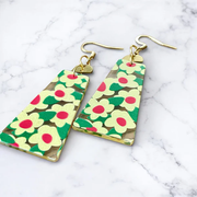 Boucles d'oreilles La rétro fleurie verte  MF-189 de Bijoux M Fantaisie