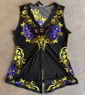 Cami chakra noir mauve large par Myco Anna