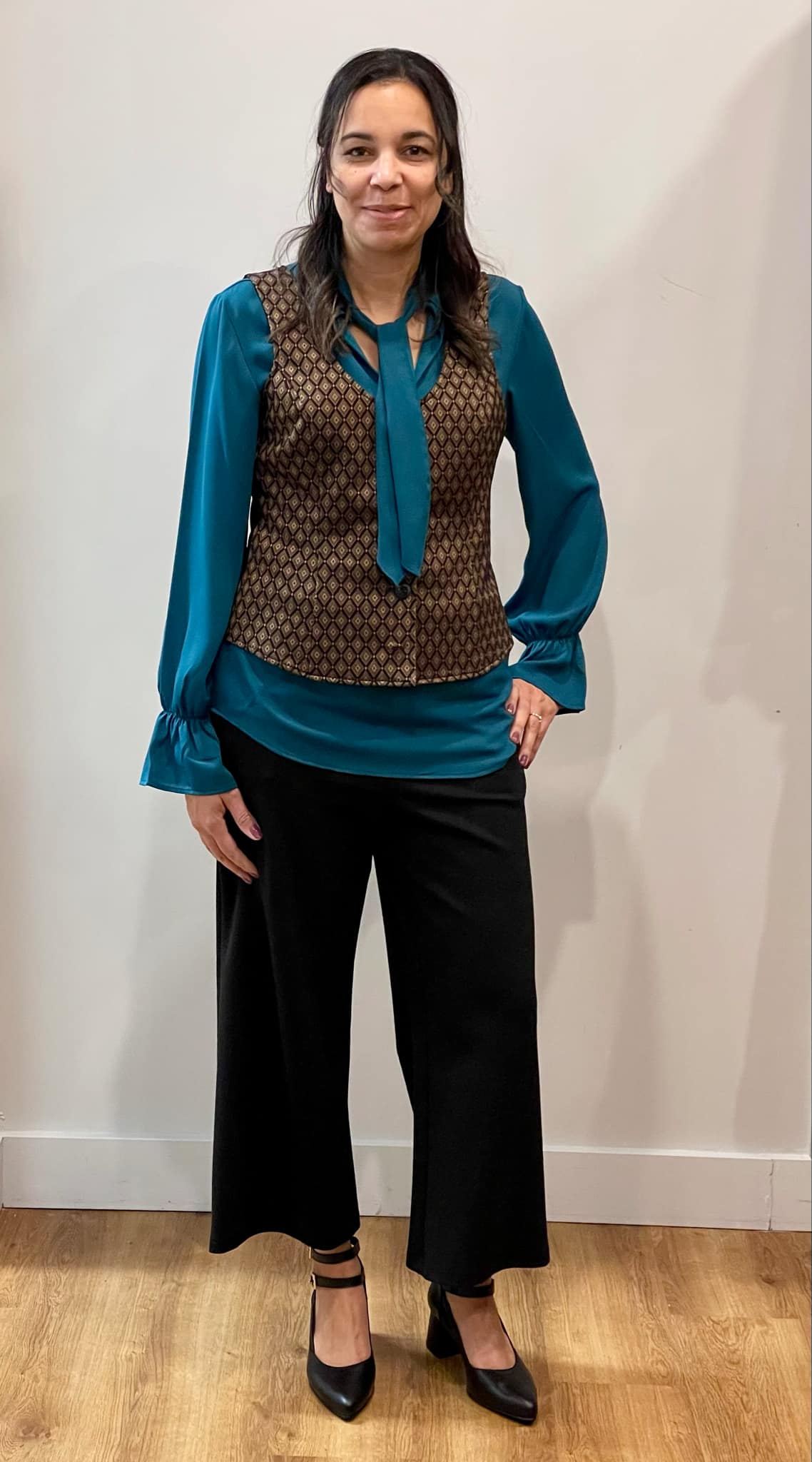 Blouse Shangela rose  par Luc Fontaine