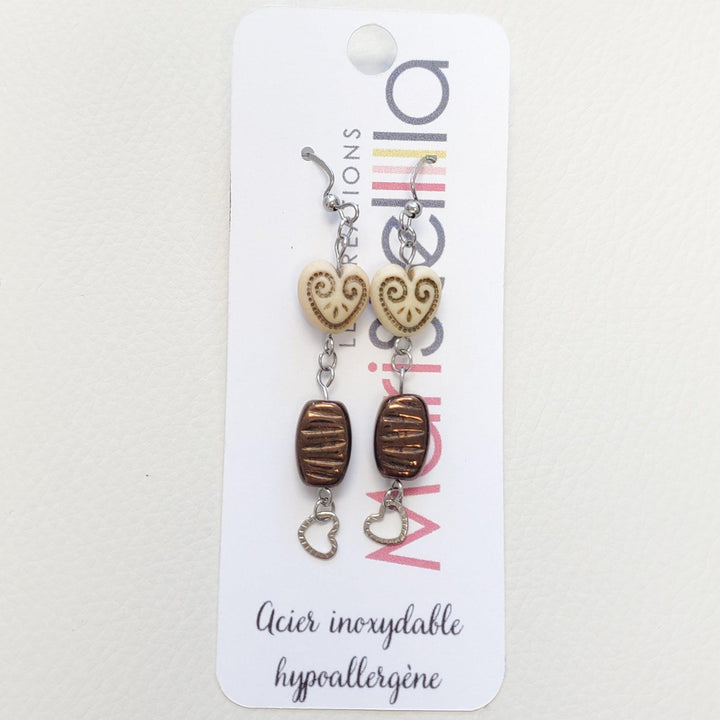 Boucles d'oreilles brune #7 de Maristella