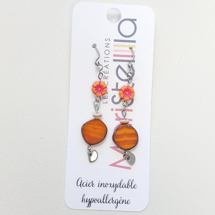 Boucles d'oreilles orange #15 de Maristella