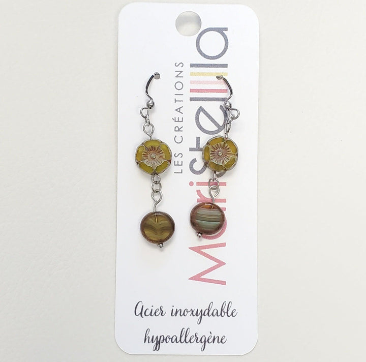 Boucles d'oreilles jaune #6 de Maristella